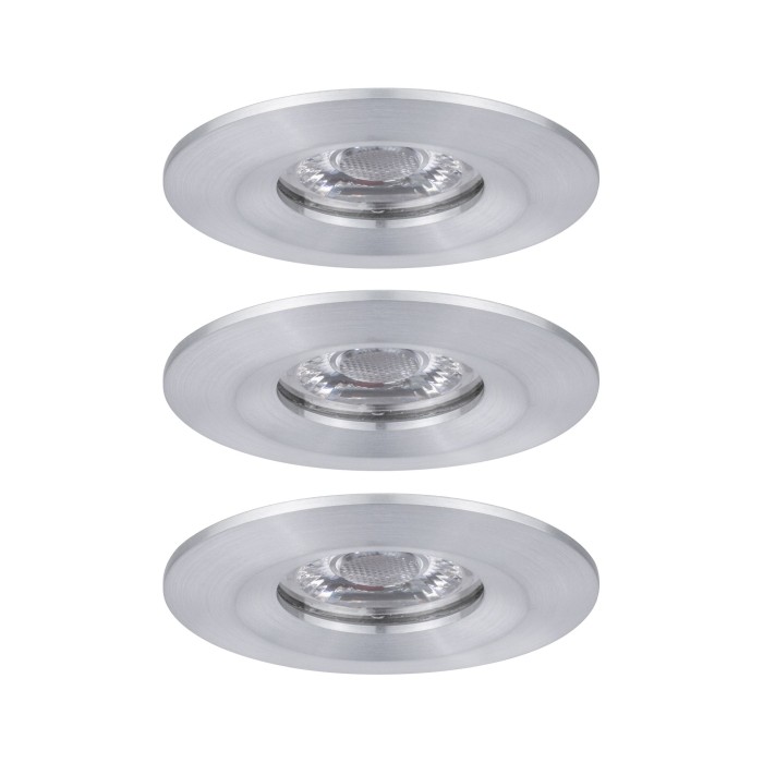 Set spoturi încastrabile Nova mini Coin rotunde, fixe IP44 LED 3x4W 310lm aluminiu [2]
