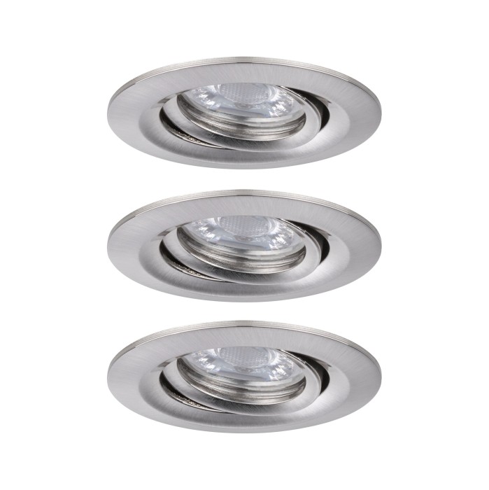 Set spoturi încastrabile Nova mini Plus Coin EasyDim orientabile 3x4,2W 2700K 230V metal mat [3]