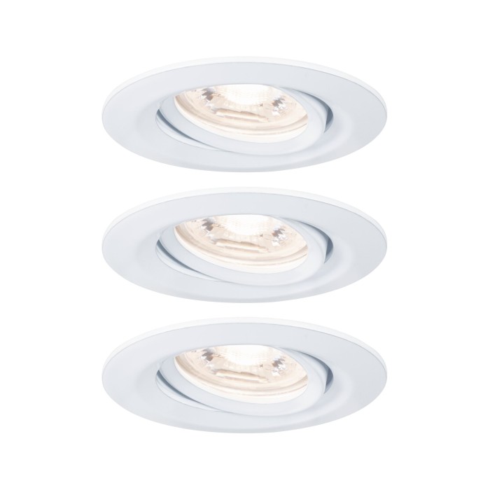 Set spoturi încastrabile Nova mini Plus Coin EasyDim orientabile 3x4,2W 2700K 230V alb mat [2]