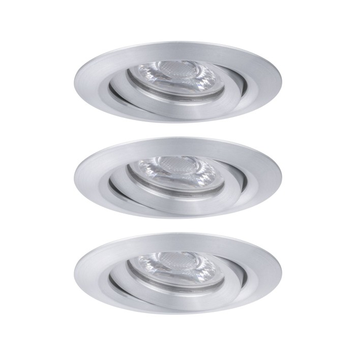 Set spoturi încastrabile Nova mini Plus Coin EasyDim orientabile 3x4,2W 2700K 230V aluminiu periat [3]