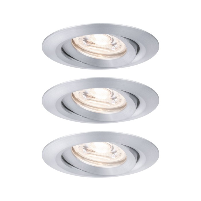 Set spoturi încastrabile Nova mini Plus Coin EasyDim orientabile 3x4,2W 2700K 230V aluminiu periat [2]