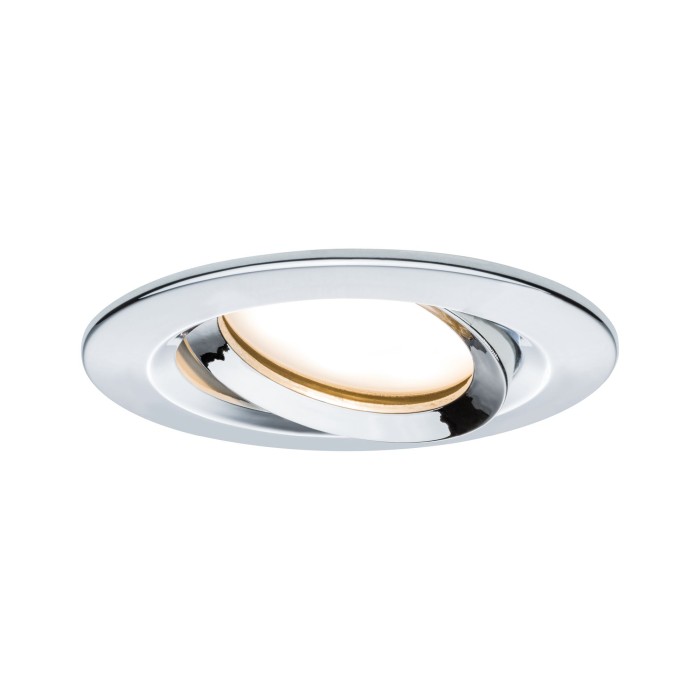 Set spoturi încastrabile Nova Plus Coin IP65 rotunde, orientabile LED 3x6,8W 633lm 2700K crom [2]