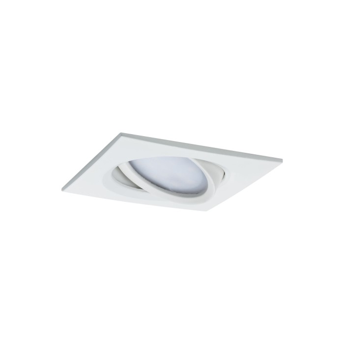 Set spoturi încastrabile Nova Plus Coin pătrate, orientabile LED 3x6,8W 633lm 2700K alb mat, cu flux luminos variabil [4]