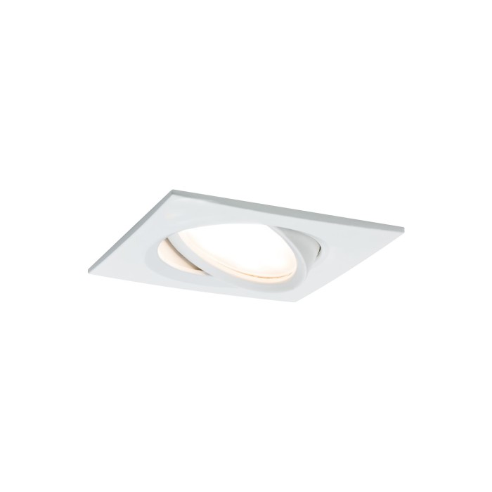 Set spoturi încastrabile Nova Plus Coin pătrate, orientabile LED 3x6,8W 633lm 2700K alb mat, cu flux luminos variabil [2]