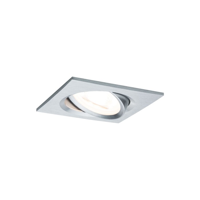 Set spoturi încastrabile Nova pătrate, orientabile LED 3x6,5 W 230V GU10 51mm aluminiu, flux luminos variabil în 3 pași [2]