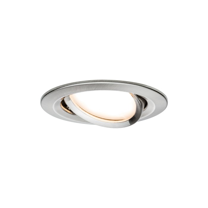 Set spoturi încastrabile Nova rotunde, orientabile LED IP44 3x6,5W 230V GU10 51mm metal mat, flux luminos variabil în 3 pași [2]