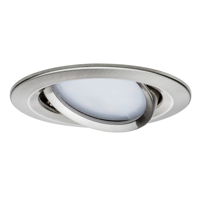 Set spoturi încastrabile Nova rotunde, orientabile LED IP44 3x6,5W 230V GU10 51mm metal mat, flux luminos variabil în 3 pași [3]