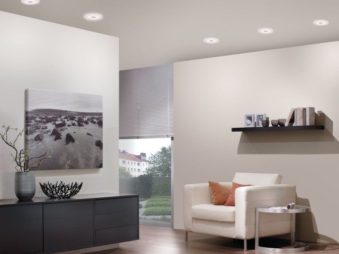 Set spoturi încastrabile Whirl rotunde cu flux luminos variabil LED 3x6W 18VA 350mA 150mm aluminiu/satin [5]