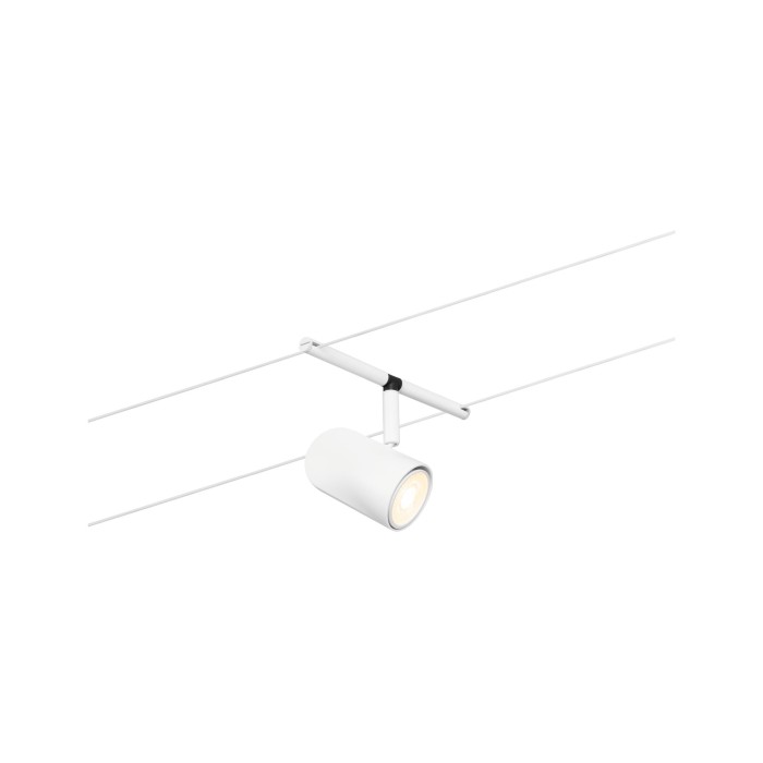 Set spoturi pe cablu Cup Basic GU5,3, max. 5x10W, 230/12V, alb mat-crom [4]