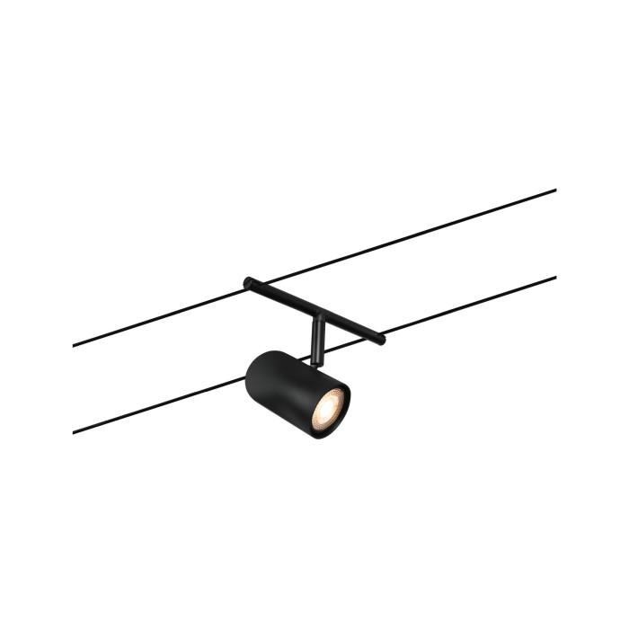 Set spoturi pe cablu Cup Basic GU5,3, max. 5x10W, 230/12V, negru mat-crom [4]
