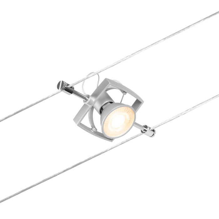 Set spoturi pe cablu Mac II GU5,3  max. 5x10W, 230/12V, crom mat [5]