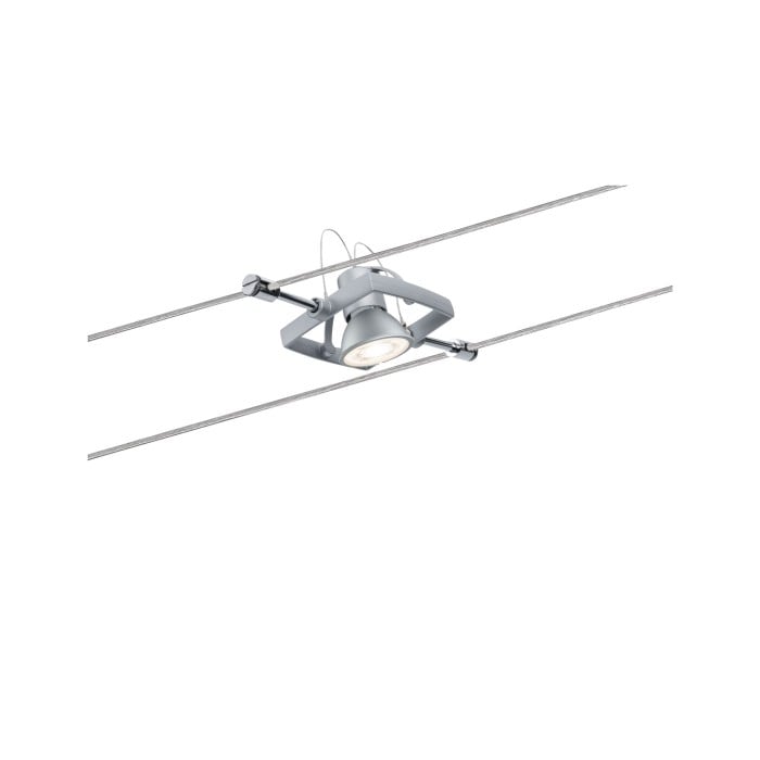 Set spoturi pe cablu MacII max 5x10W GU5,3 crom mat 230/12V 60VA metal/plastic [5]