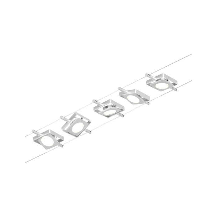 Set spoturi pe cablu MacLED 5x450lm 5x4,5W 3000K  230/12V crom mat-crom [3]