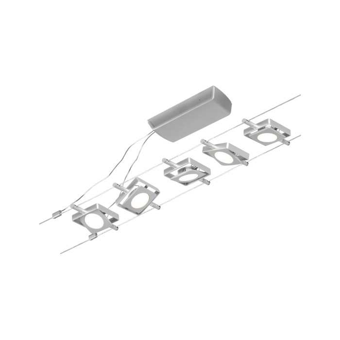 Set spoturi pe cablu MacLED 5x450lm 5x4,5W 3000K  230/12V crom mat-crom [2]