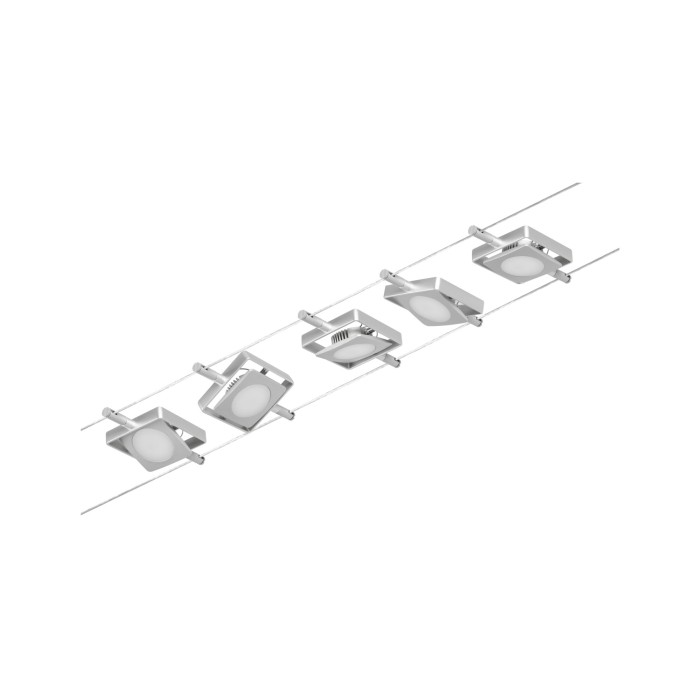 Set spoturi pe cablu MacLED 5x450lm 5x4,5W 3000K  230/12V crom mat-crom [4]