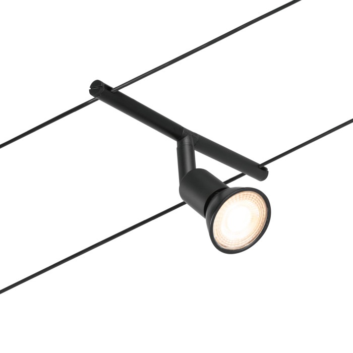 Set spoturi pe cablu Salt Basic GU5,3, max. 5x10W, 230/12V, negru mat-crom [4]