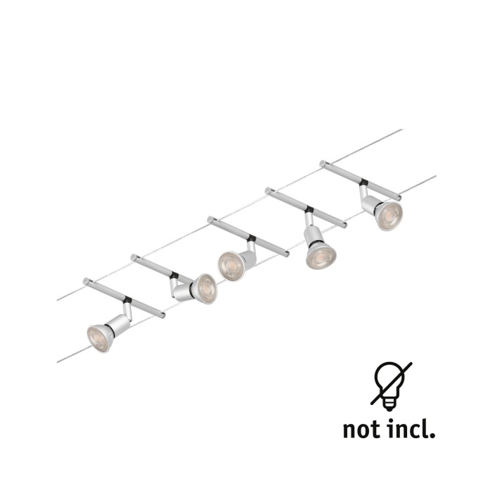 Set spoturi pe cablu Salt Basic GU5,3, max. 5x10W, 230/12V, crom mat [3]