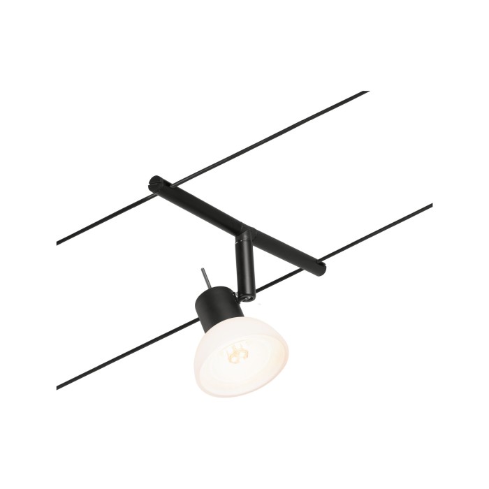 Set spoturi pe cablu Sheela Basic GU5,3, max. 5x10W, 230/12V, negru mat-crom [4]