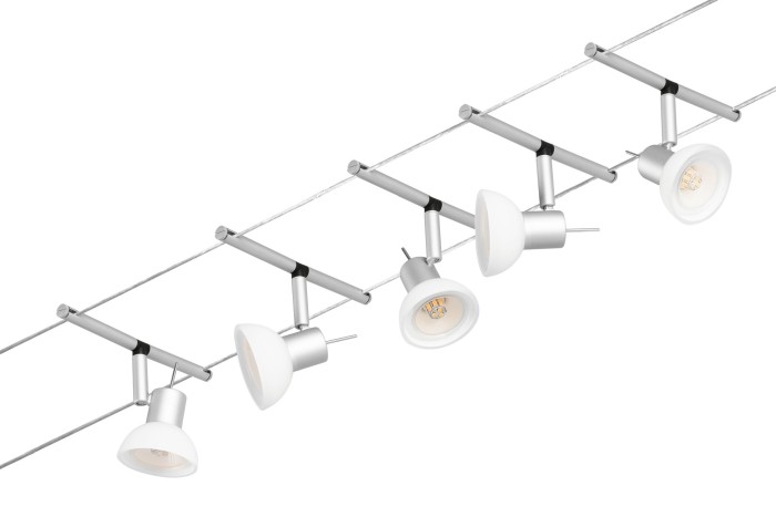 Set spoturi pe cablu Sheela Basic GU5,3, max. 5x10W, 230/12V, crom mat [3]