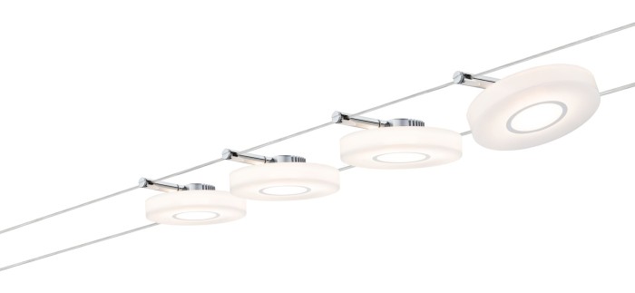 Set spoturi pe cablu SmartHome BLE DiscLED I 4x4W Satin 230V/12VA DC 36VA cu modificarea temperaturii de culoare [2]