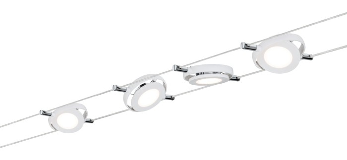Set spoturi pe cablu SmartHome BLE RoundMac 4x4W alb mat 230V/12VA DC 36VA cu modificarea temperaturii de culoare [2]
