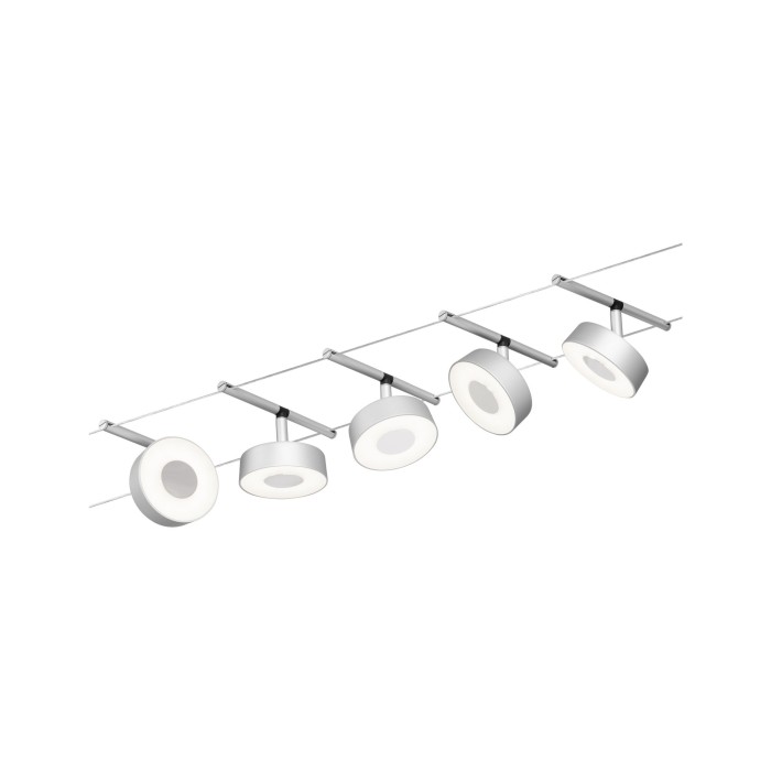 Set spoturi pe cabluri Circle LED 5x400lm 5x5W 3000K  230/12V crom mat-crom [2]
