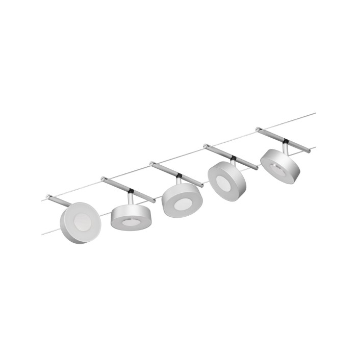Set spoturi pe cabluri Circle LED 5x400lm 5x5W 3000K  230/12V crom mat-crom [3]