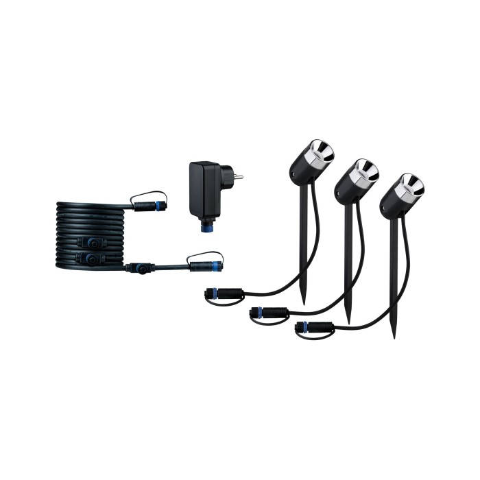 Set spoturi Pike P&S3000K 3 x 3,5W 24V 40°, antracit, plastic, cu transformator inclus [3]