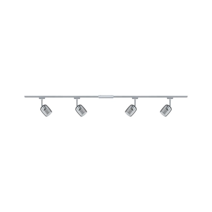 Set spoturi URail Blossom 4x max.10W G9 crom mat/crom/sticlă afumată 230V metal/plastic [3]