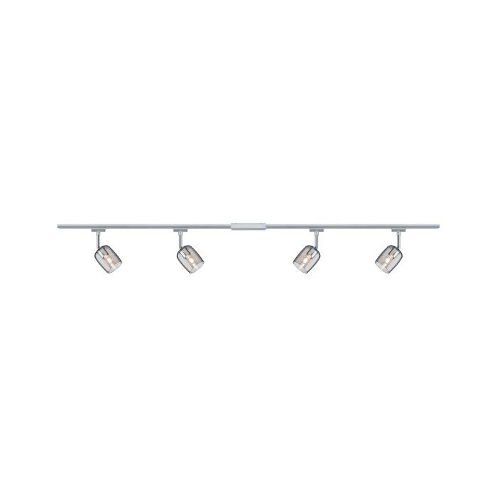 Set spoturi URail Blossom 4x max.10W G9 crom mat/crom/sticlă afumată 230V metal/plastic [2]