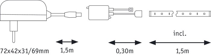 Set bandă FlexLED 3D 1,5m RGB 11W 230V/12V 12VA [8]