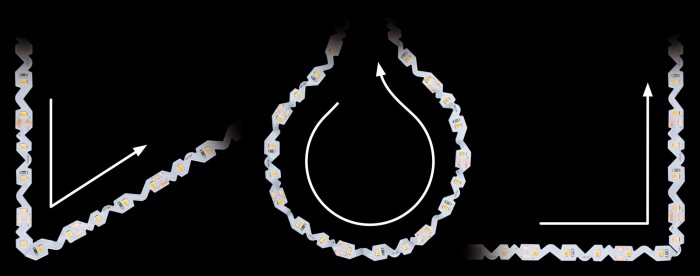 Set bandă FlexLED 3D 3m cu lumină caldă 8W 230V/12V 12VA [3]