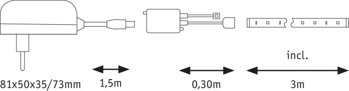 Set bandă FlexLED 3D 3m RGB 19W 230V/12V 24VA [6]
