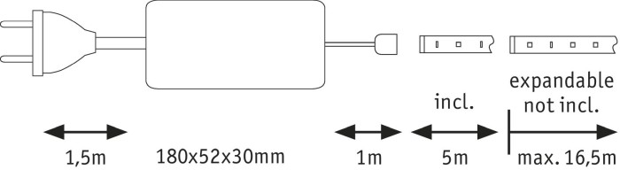 Set bandă MaxLED 500 bază 5m cu lumină caldă 33W 230/24V 75VA [4]