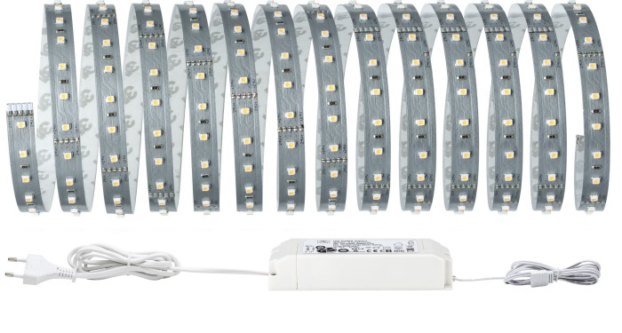 Set bandă MaxLED 500 bază 5m cu lumină rece 28W 230/24V 75VA [1]