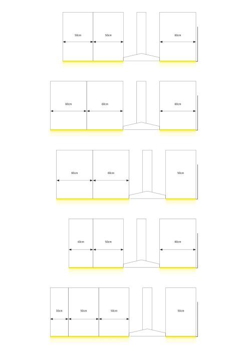 Set bandă MaxLED 500 pentru bucătărie, 3 x60cm, lumină caldă, cu senzor  Touch, 11,1W 24V DC [4]