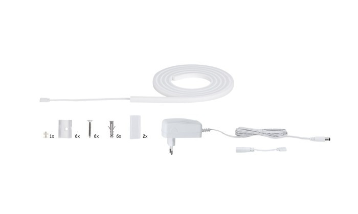 Set bandă MaxLED Flow 1,5m cu lumină caldă 21W 230/24V 24VA alb [2]