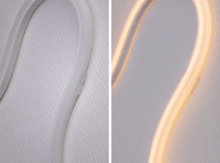 Set bandă MaxLED Flow 3m cu lumină caldă 37W 230/24V 50VA alb [6]