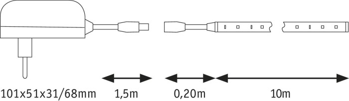 Set bandă SimpLED 10m cu lumină rece 22W 230/12V DC [4]