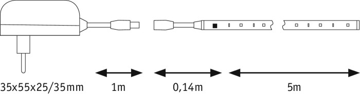 Set bandă SimpLED 5m Motion RGB 10W 230/12V DC alb [3]