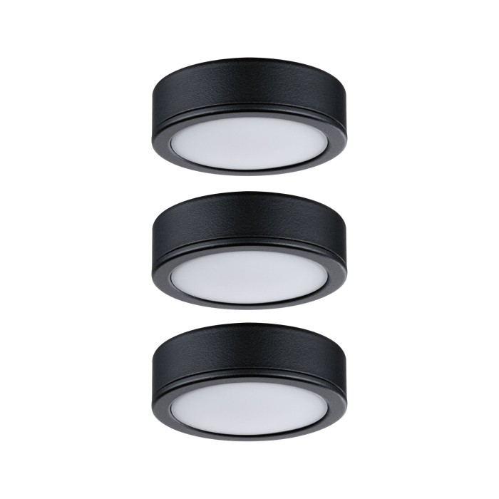 Set panouri LED Pukk 3x3W 12/230V 2700K, negru [3]