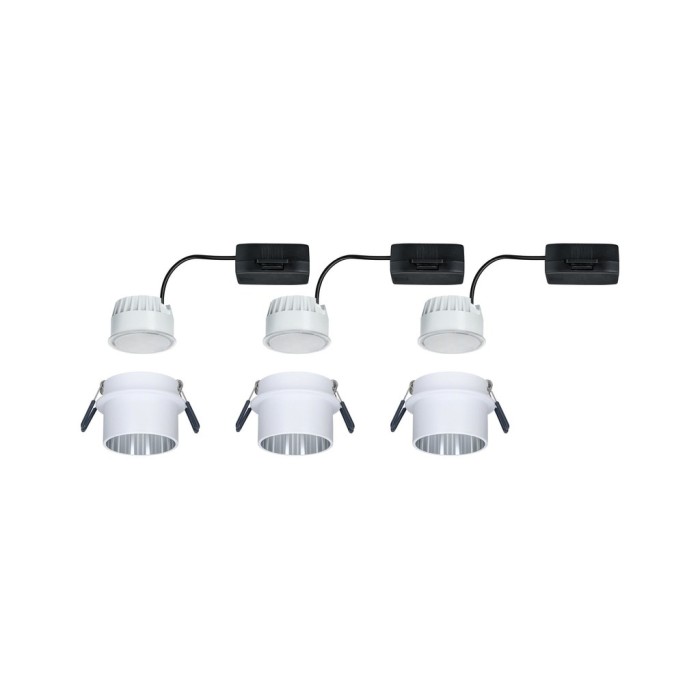 Set spoturi încastrabile Gil Coin 3x6,5W alb/metal mat, cu flux luminos variabil în trei pași [3]