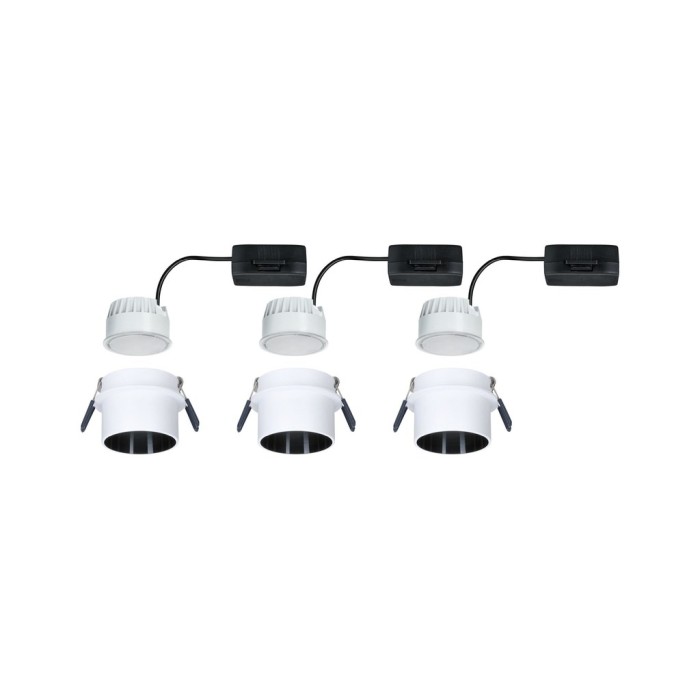 Set spoturi încastrabile Gil Coin 3x6,5W alb/negru, cu flux luminos variabil în trei pași [3]