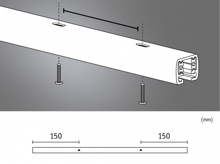 Sina URail 50 cm, 230V, max. 1000W, alb Signal [7]