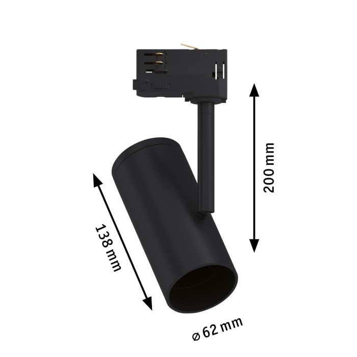 Spot Apol pentru șină Paulmann ProRail3, E27, max. 50W, cu flux luminos variabil, 230V, negru [7]
