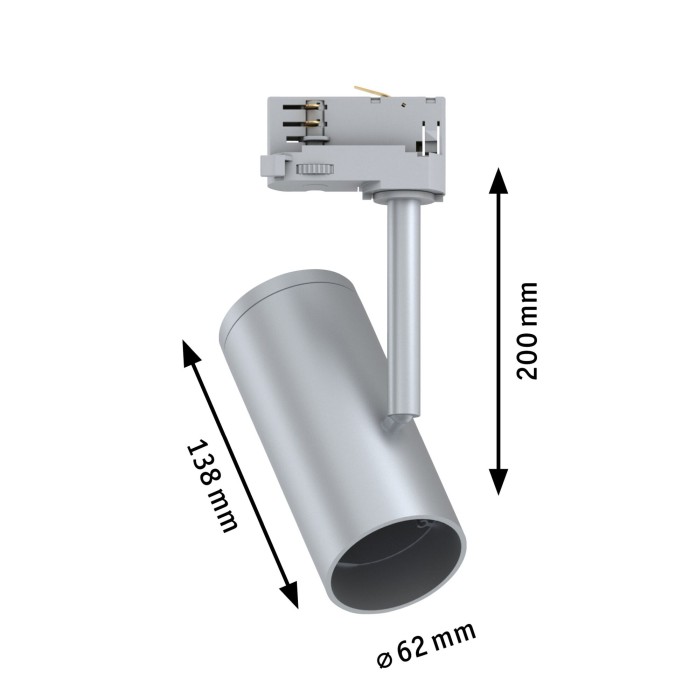 Spot Apol pentru șină Paulmann ProRail3, E27, max. 50W, cu flux luminos variabil, 230V, crom [6]