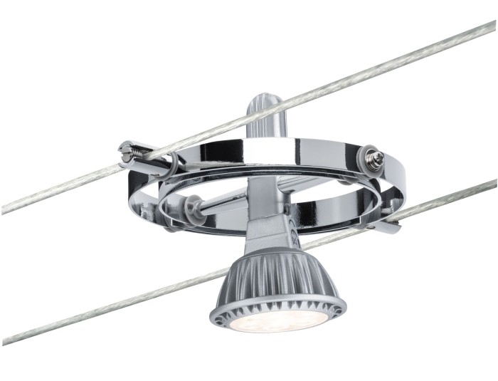 Spot Cardan pe cablu max 1x10W GU5,3 crom mat/crom 12V metal [4]