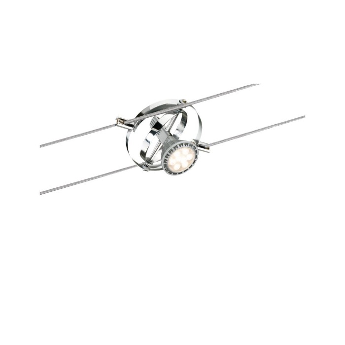 Spot Cardan pe cablu max 1x10W GU5,3 crom mat/crom 12V metal [5]