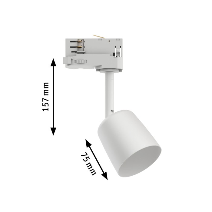 Spot Cover pentru șină Paulmann ProRail3, GU10, max. 10W, cu flux luminos variabil, 230V, alb [5]