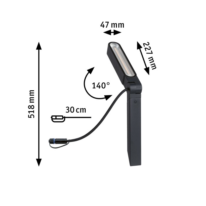 Spot de grădină Plug & Shine LED Ito, aliniere verticală, IP65, 3000K, 6W, antracit [5]